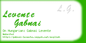 levente gabnai business card